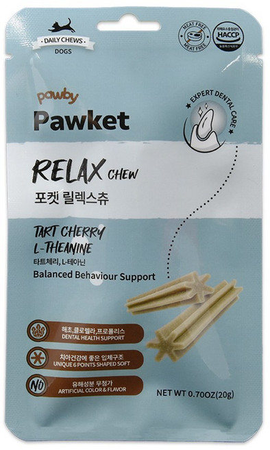 강아지덴탈껌 포켓덴탈 릴렉스츄 20g, 1개