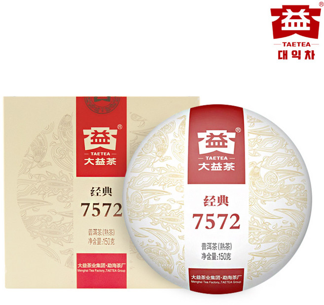 대익차 보이차 7572(1801) 숙차, 150g, 1개입, 1개