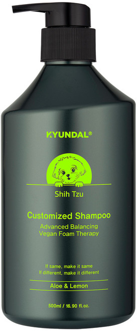 견달 시츄 전용 어드밴스드 밸런싱 커스터마이즈드 강아지 천연 저자극 애견 샴푸 린스 겸용, 1개, 500ml