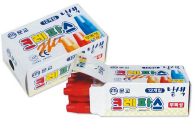 단색 크레파스 12본, 파랑 x 12자루
