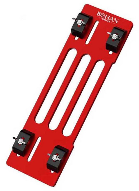 원형톱 가이드 플레이트 목공 대리석 절단 보조 도구, 1개, 알루미늄 + 클램프 2개