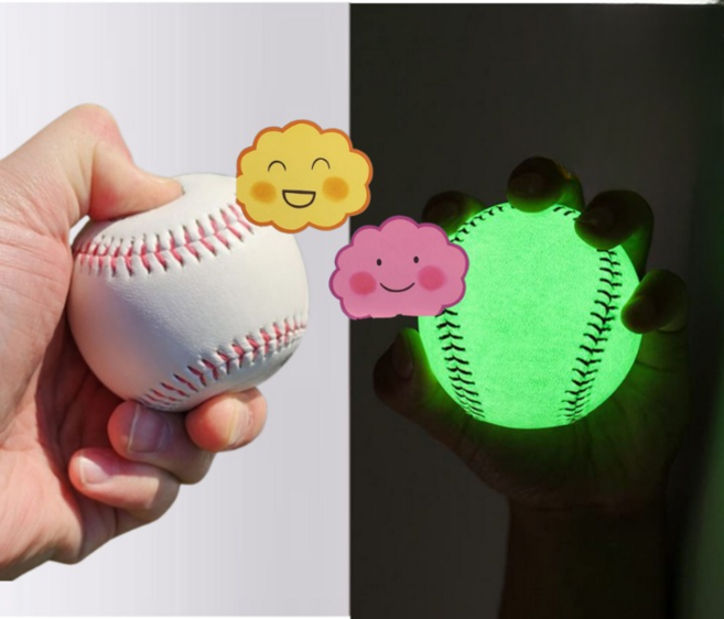 숏츠소개 프리스타일 야광 반사 야구공 캐치볼, 1개, 소프트볼
