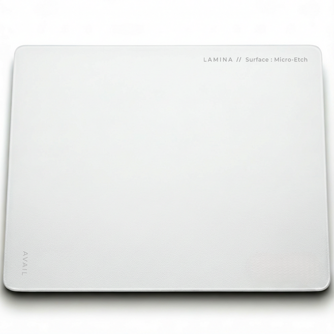 LAMINA 강화유리 마우스패드 사무용 게이밍 유리패드, 1개, 화이트