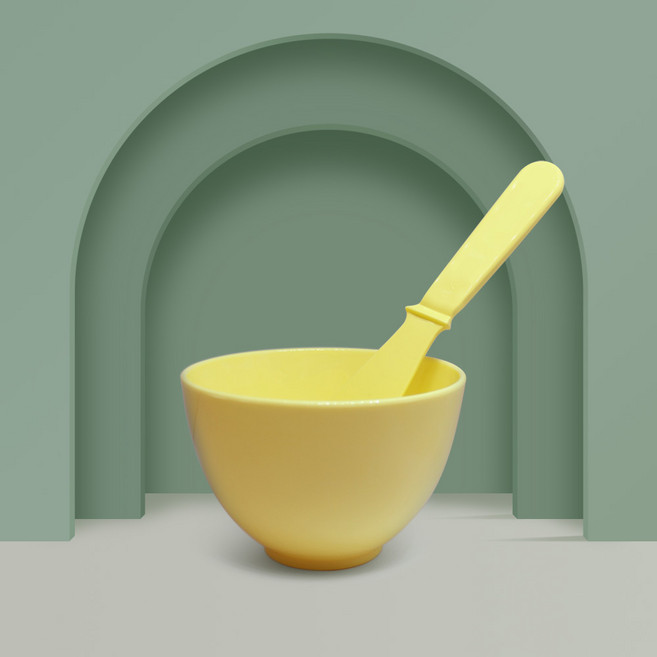 [현뷰티] 실리콘 고무팩볼 스파츌라 세트 [선택옵션] 피부미용 재료 믹싱볼 모델링팩도구, 1개