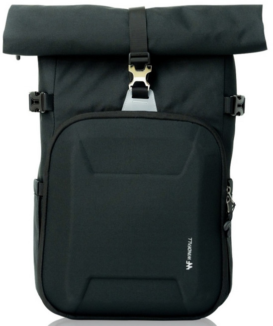 윈드폴코리아 카메라 파티션 백팩 렌즈 하드 케이스 배낭 백 DSLR백팩 미러리스카메라백팩, 블랙, 1개