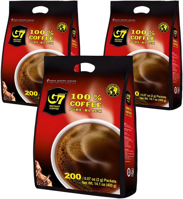 G7 퓨어블랙 원두커피믹스, 2g, 200개입, 3개, 2g
