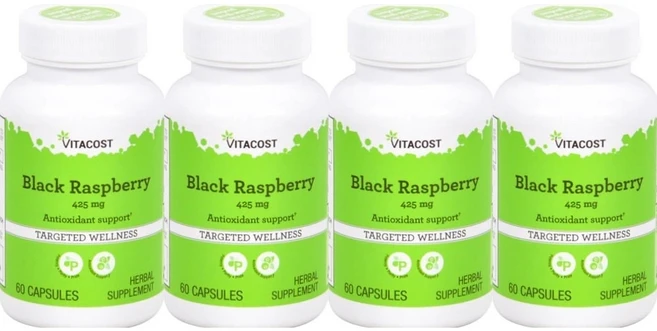 비타코스트 블랙 라즈베리 425mg, 4팩, 60정 - 쿠팡