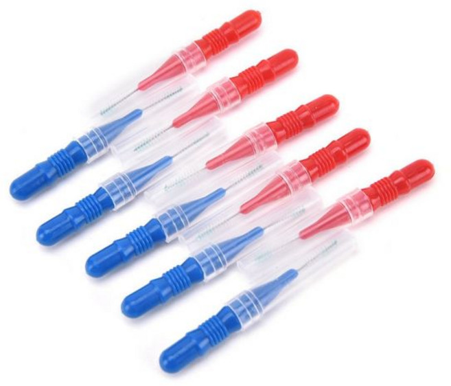 River Lake 치간칫솔 치간 브러시50개 리버 레이크 이쑤시개 클리너치실 머리 구강 위생 브러시 치아 청소 도구