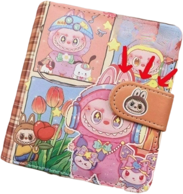 DEEPSUN 라부부 미니 5공 다이어리 2종 컬러내지 포함, 핑크, 1개