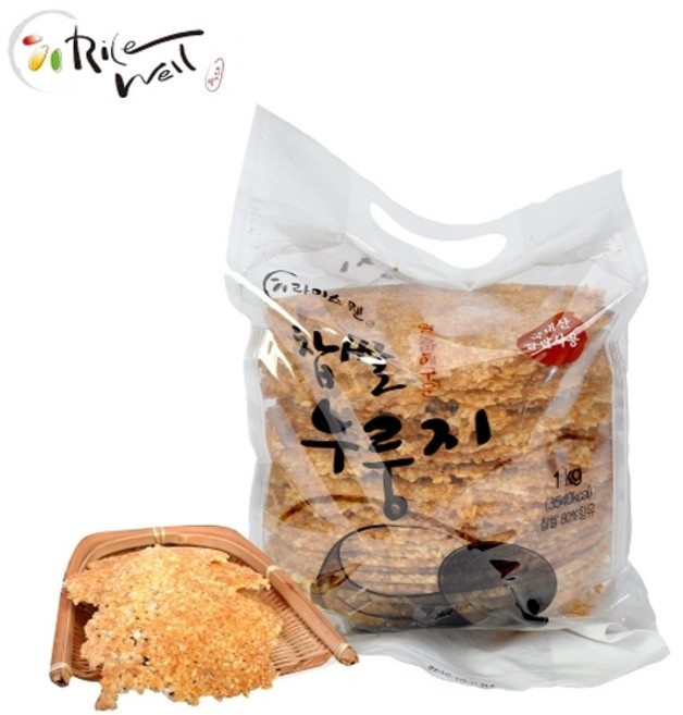 라이스웰 황동판에 구운 찹쌀누룽지1kg, 1kg, 1개