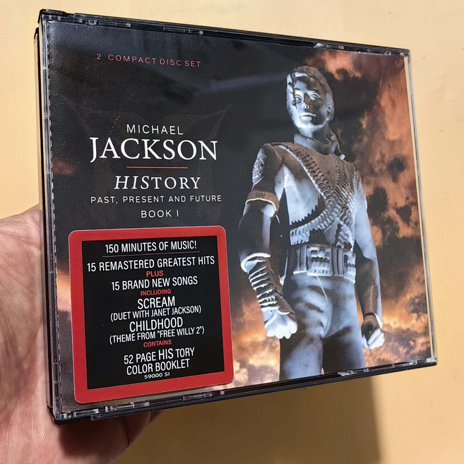 邁克爾傑克遜 MICHAEL JACKSON History CD 2CD 厚盒子, 1個