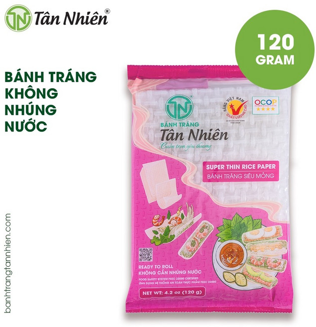 Tân Nhiên 越南不沾水春捲皮, 1個, 120g