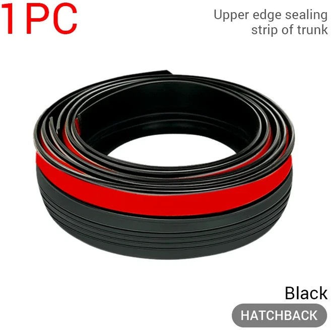 셀프 세차 용품 SEAMETAL 자동차 트렁크 뚜껑 갭 씰 스트립 고무 씰링 세단 SUV 해치백용 방진 방수 자동 날씨, 02 1.6m Hatchback 블랙