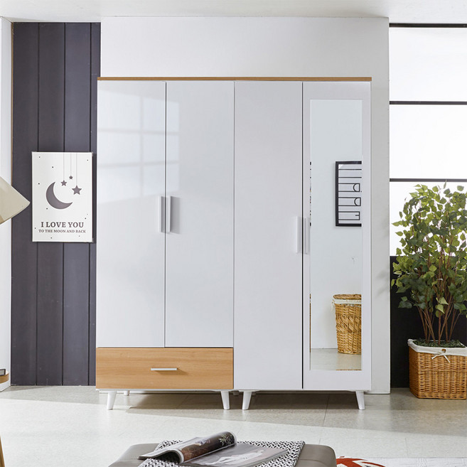 이노센트 캐스 1600 1단서랍옷장+거울 옷장 이불장 택1 i103904, 옷장, 아카시아투톤_103904