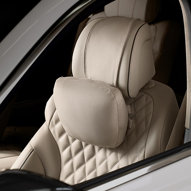 벤딕트 차량용 프리미엄 폭스 스웨이드 목쿠션 리니어, 코튼 베이지210090, 코튼베이지, 1개