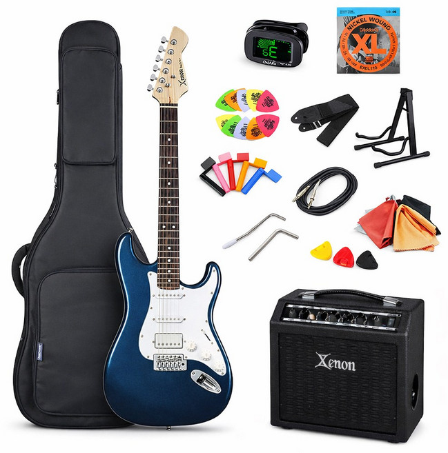 제논 GP-3 일렉기타 입문용 앰프패키지, 1세트, MBL(딥블루), 일렉기타 GP-3 + 앰프 SX-15G(블랙)