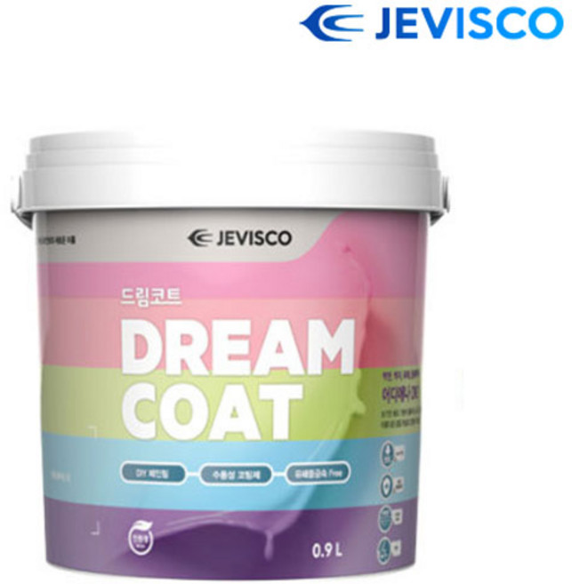 제비스코 드림코트 에그쉘광 친황경 페인트 900ml, 화이트크림, 1개
