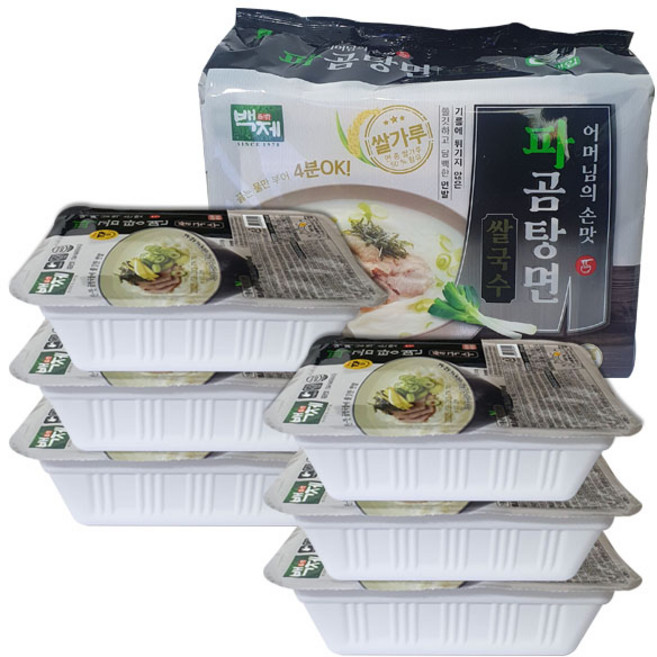 백제쌀국수 파곰탕면 6개입 명절선물세트 행사사은품, 93.5g, 6개