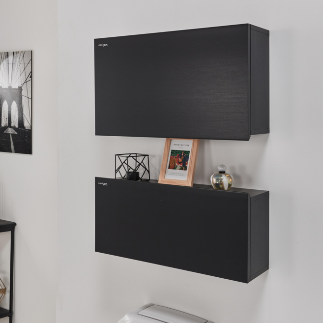 닥터바스 욕실장 수납장 화장실 수건장 상부장 하부장 블랙 골드 화이트, 2-1 블랙 상단장 50A, 1개