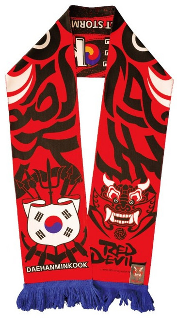 붉은악마머플러 축구대표팀 응원머플러 국가대표 대한민국 목도리 대한축구협회 공식슬로건 응원용 머플러 임영웅굿즈 영웅시대, 레드, 1개
