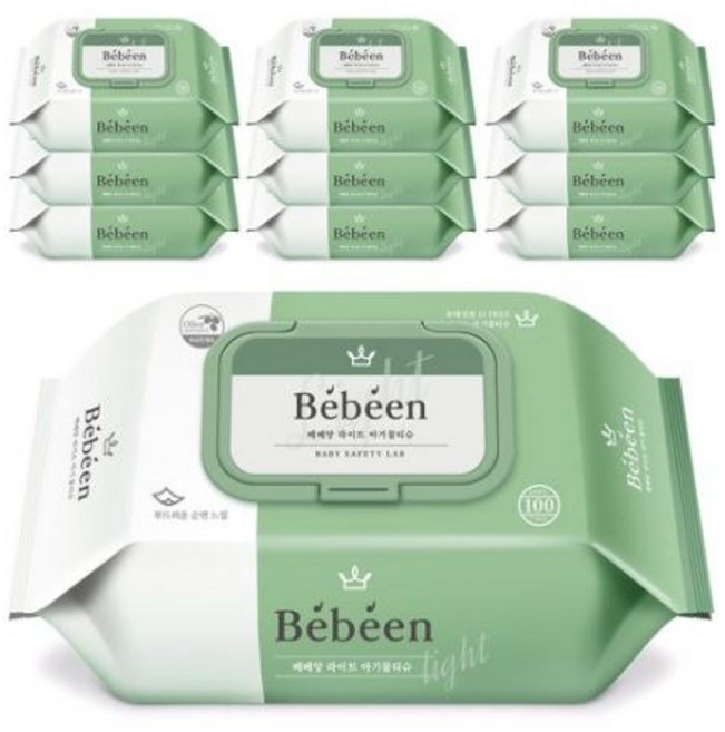 베베앙 라이트 아기물티슈 캡형, 100매, 40세트