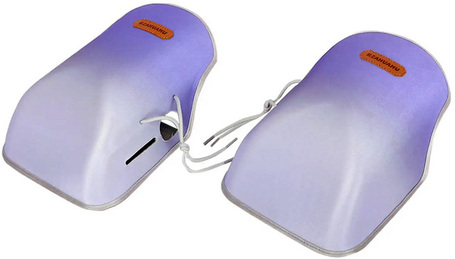 락모터스 오토바이 입체형 여름토시 세트 핸들커버 장갑 자외선 햇빛차단, 오로라퍼플