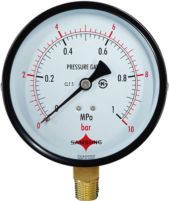 압력게이지 69파이 10bar 10k, 1개