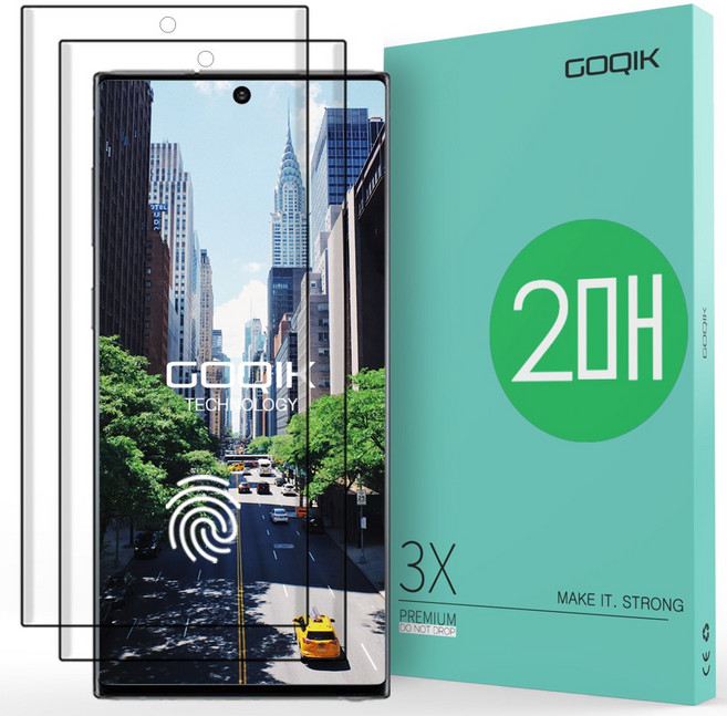 2매 갤럭시S22울트라 풀커버 안깨지는 신소재 강화 아크릴유리 액정보호 필름