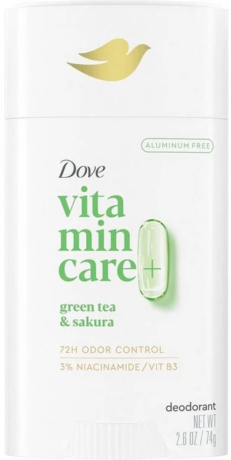 미국 도브 우먼 비타민 케어 그린티 사쿠라 벚꽃 데오드란트 스틱, 74g, 2개 - 쿠팡