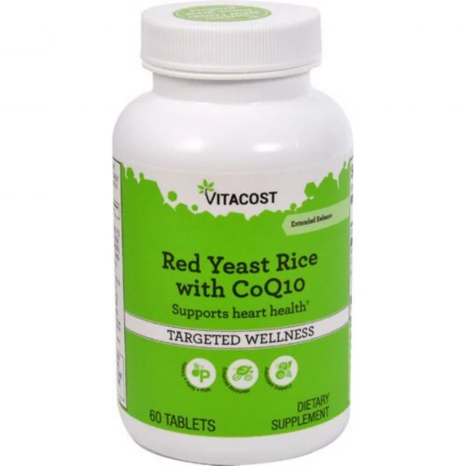 Vitacost Red Yeast Rice with CoQ10 Extended Release 1200 mg 60 Tablets, 1개, 60정 - 쿠팡