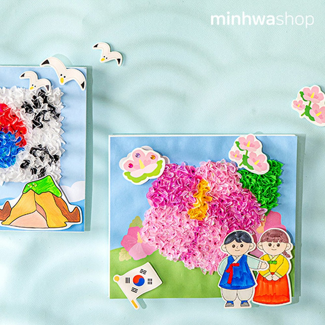 켄시아 호국보훈의달 모자이크 6월 만들기 키트, 5개, 무궁화