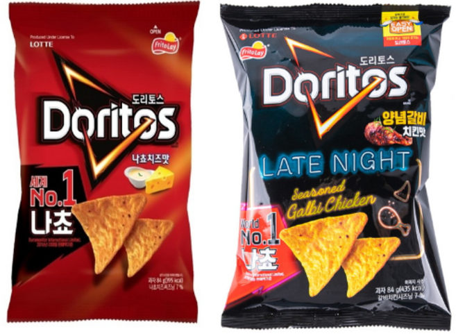 롯데 도리토스 나쵸치즈 84gX8개+양념갈비치킨 84gX8개, 84g