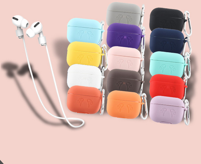 ALLDIS 올디스 멀티 레디 언스 에어팟 프로 3세대 실리콘 케이스 스트랩 세트, 옐로우