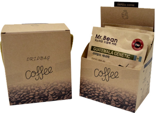 (DB_13)미스터빈 드립백 크라프트 포장박스 M 10개입용, 1개, 10개