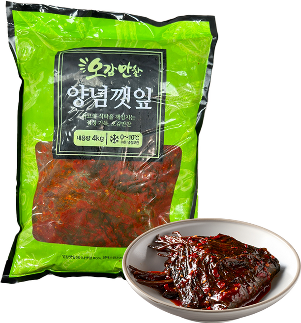 [오감만찬] 양념깻잎 대용량, 4kg, 1개