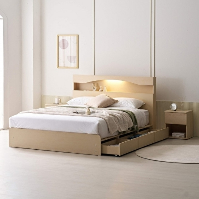 보루네오 (역대최강조건)루시아 침대 킹(K), 다크그레이, 다크그레이