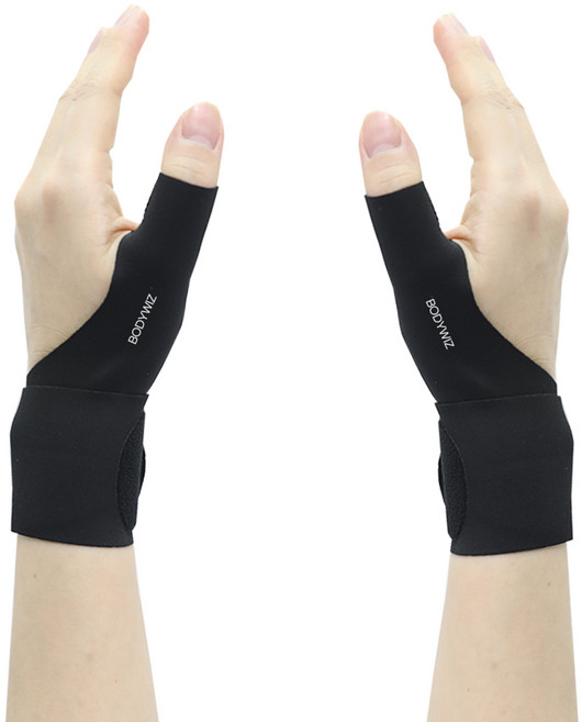 바디위즈 여성용 얇은 경량 엄지손가락 손목보호대 좌우세트, 1세트