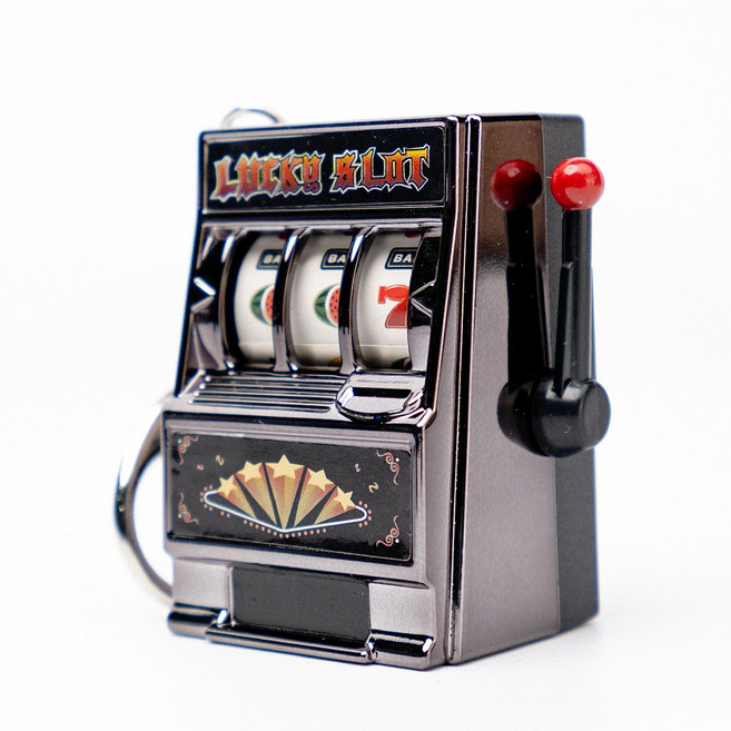 휴대용 미니 과일 슬롯 머신 키체인 펜던트 행운의 잭팟 레트로 게임기 성인 선물, 1개, 3. 검정색