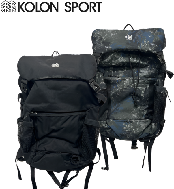 [매장발송] 코오롱스포츠 남여공용 등산가방 18L 트레킹 방수 여행 백팩 배낭, 다크 블랙(검정)