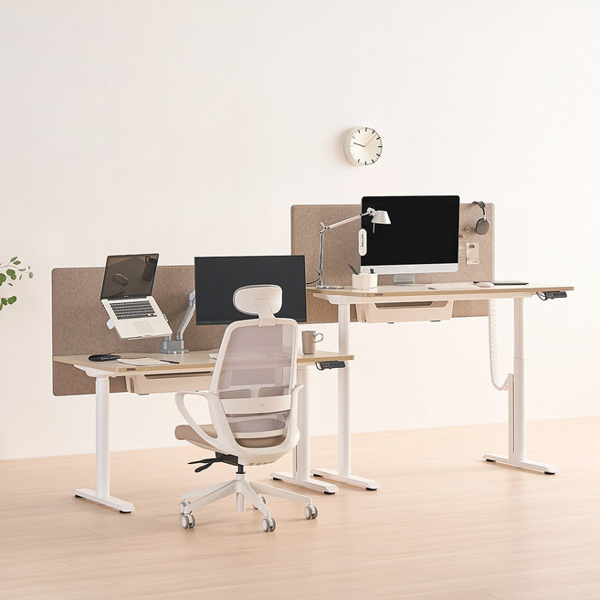 리바트 듀얼모터 모션데스크 라이트, 일반형, 하움오크