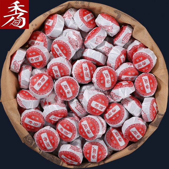 중국 운남성 찹쌀향 보이숙차 동전크기 보이차 푸얼차, 500g, 1개, 1개입