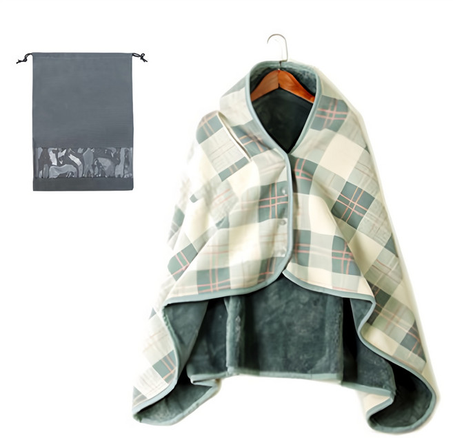 극세사 망토 무릎 담요 + 파우치
