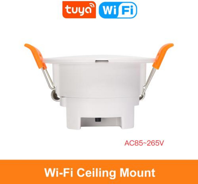 ZigBee MmWave 레이더 인체 감지 모션 센서 천장 마운트 조도 및 거리 감지 투야 홈 자동화 24G, 2)24G WiFi, 1개
