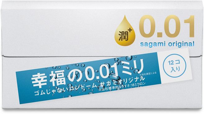 SAGAMI 相模 0.01 極潤保險套, 1個, 12個裝