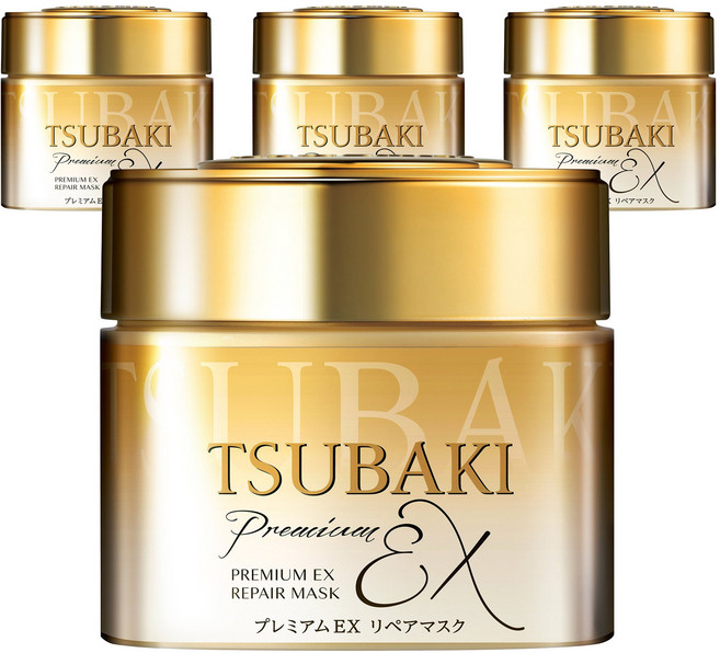츠바키 프리미엄 EX 리페어 헤어 마스크, 180g, 4개