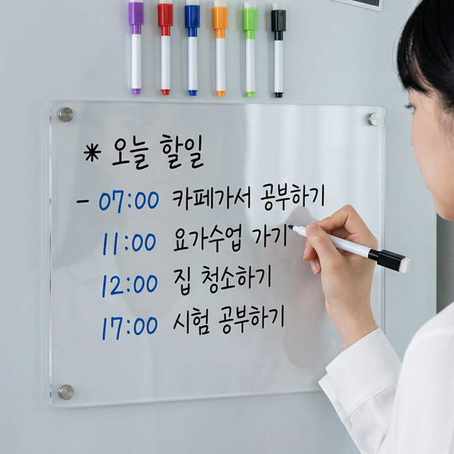 냉장고 투명 자석 메모보드, 아크릴