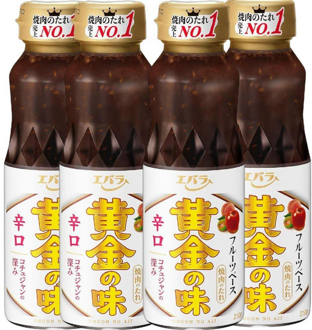 에바라 황금의 맛 카라구치 야끼니쿠 양념 소스(매운맛) 210g x4병, 1개