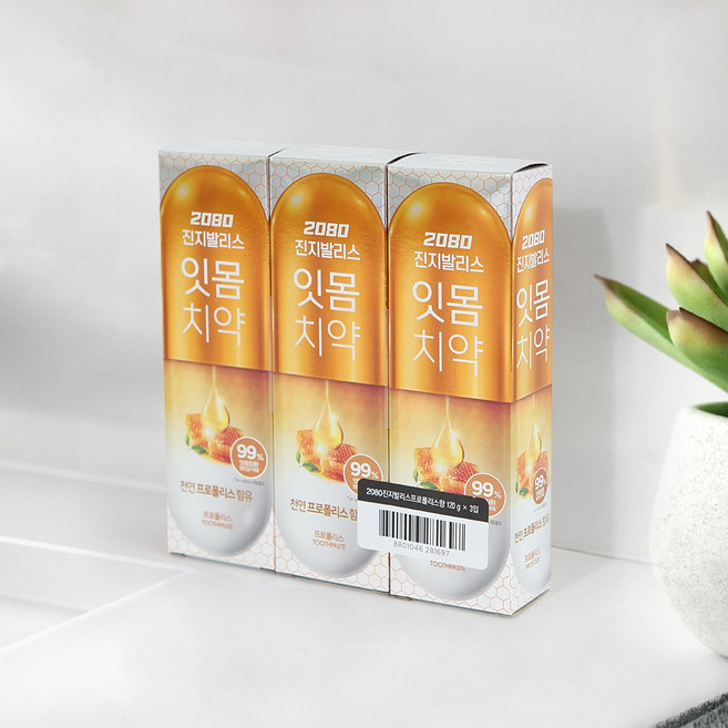 2080 PROPOLIS 진지발리스 잇몸케어 전문치약, 120g, 5개