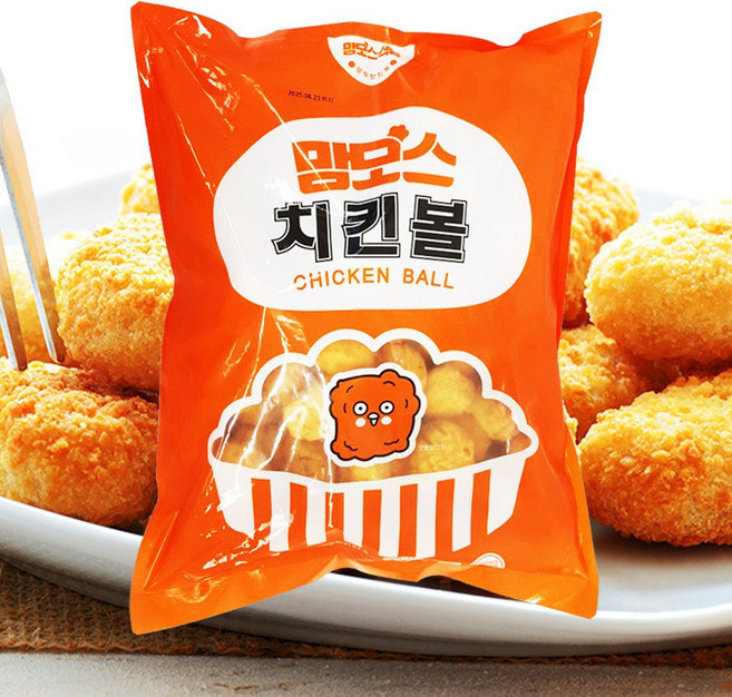 푸드드림 맘모스 순살닭강정 치킨볼 간식 캠핑 분식 2kg, 1개