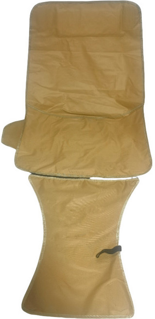 四檔可調戶外折疊躺椅 可拆卸腿托露營午休椅, 1個, 替換布卡其色:如圖所示